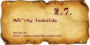 Márky Teobalda névjegykártya