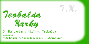 teobalda marky business card